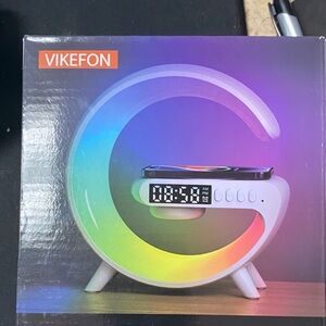 Vikefon LED Alarm Clock with Wireless Charging